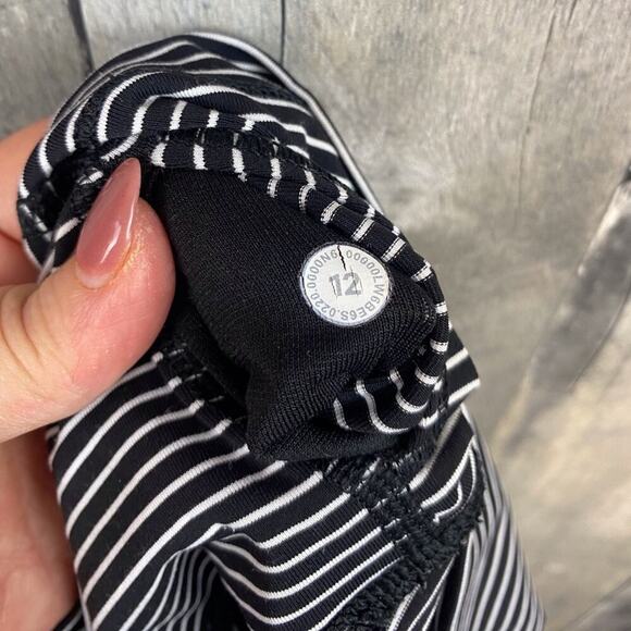 Lululemon Wunder Under Crop High-Rise*Full-On Luxtreme 21" Hype Stripe Size 12 - Picture 8 of 14